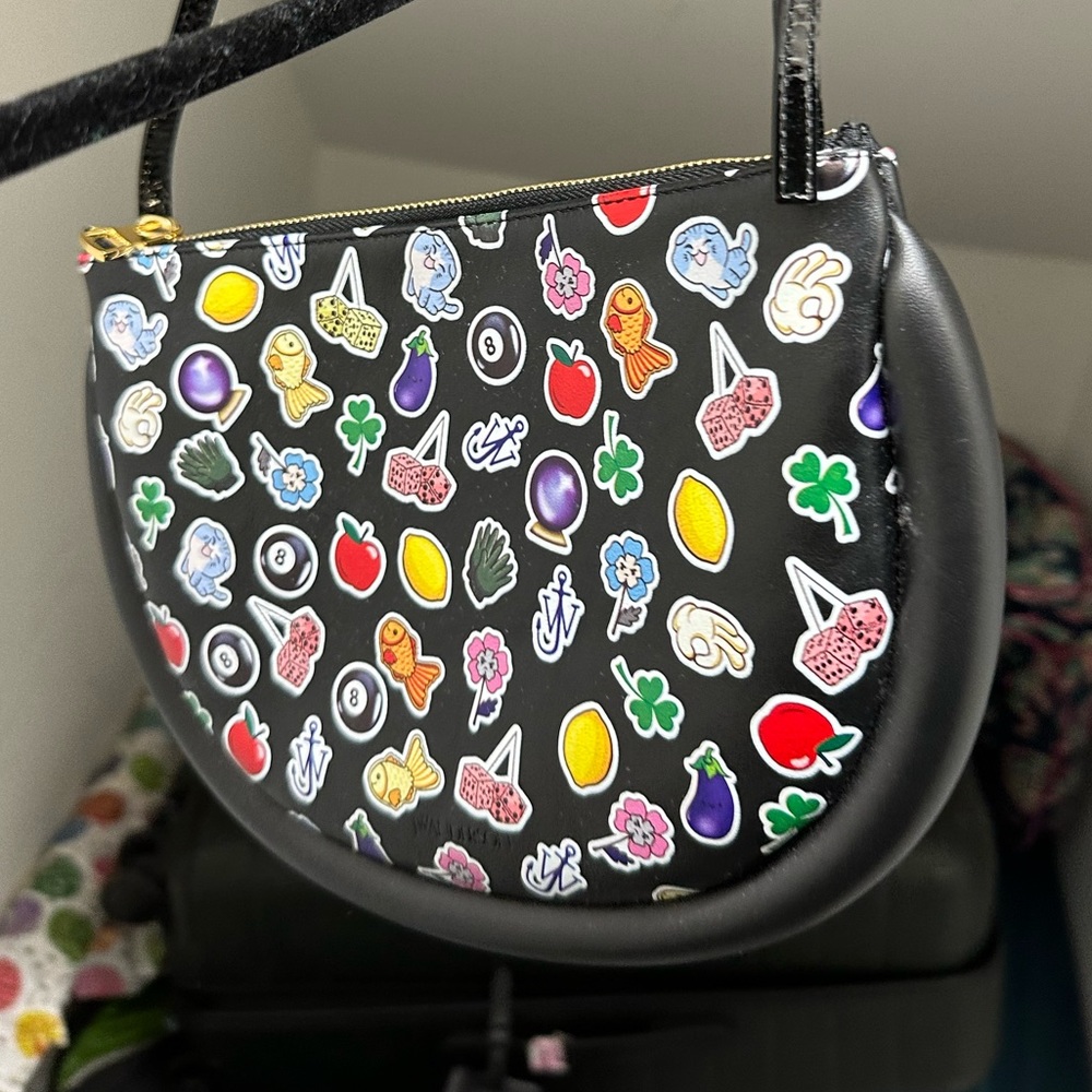 JW Anderson Black Bumper Moon Bag